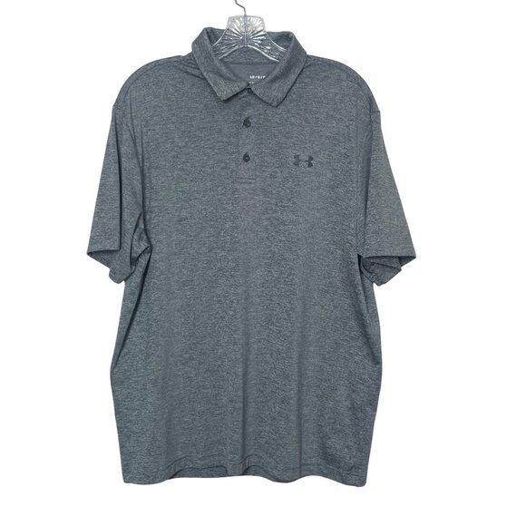 Under Armour The Playoff Polo Shirt Mens Large Gray Golf Activewear - Picture 1 of 7